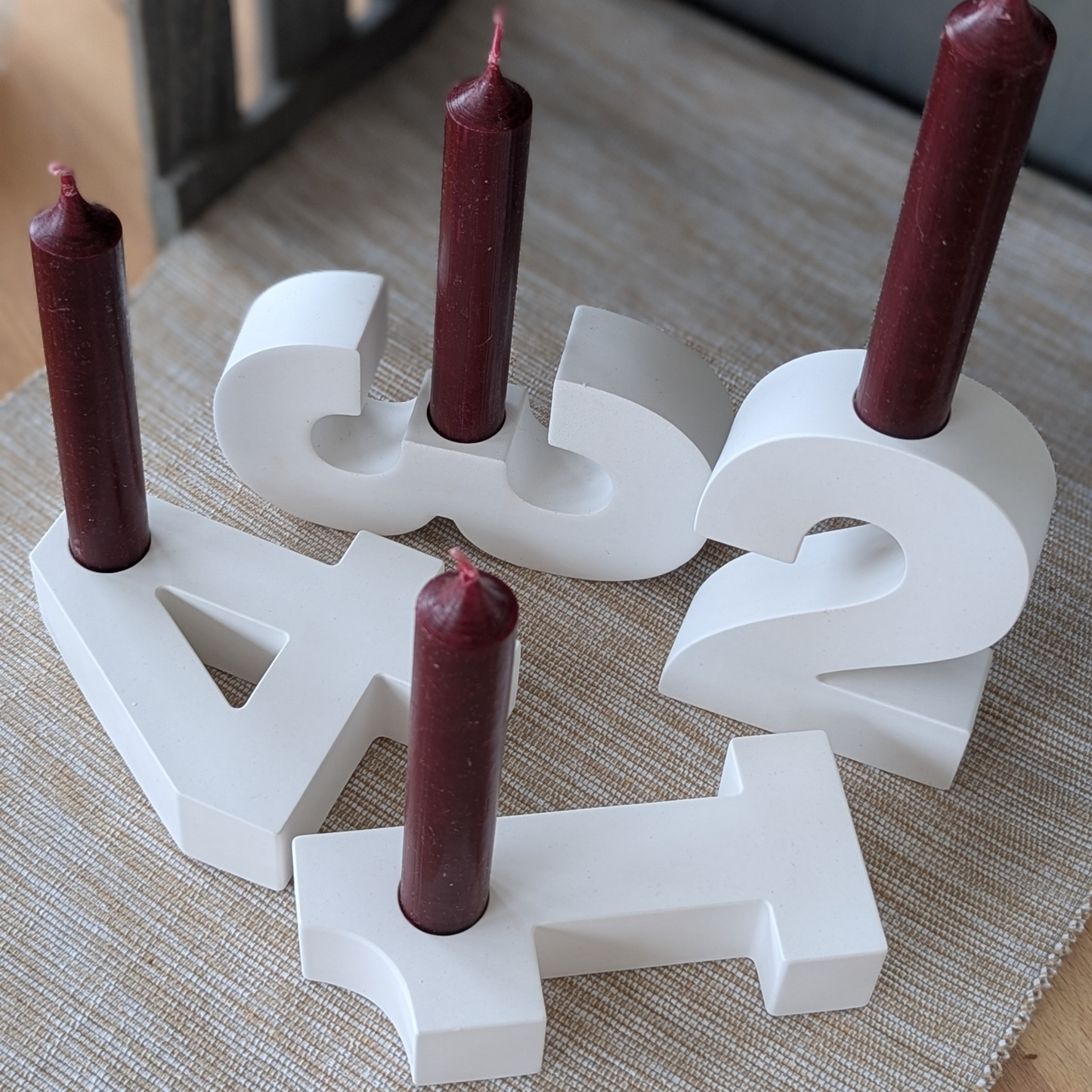 Adventkranz-Zahlen im Set