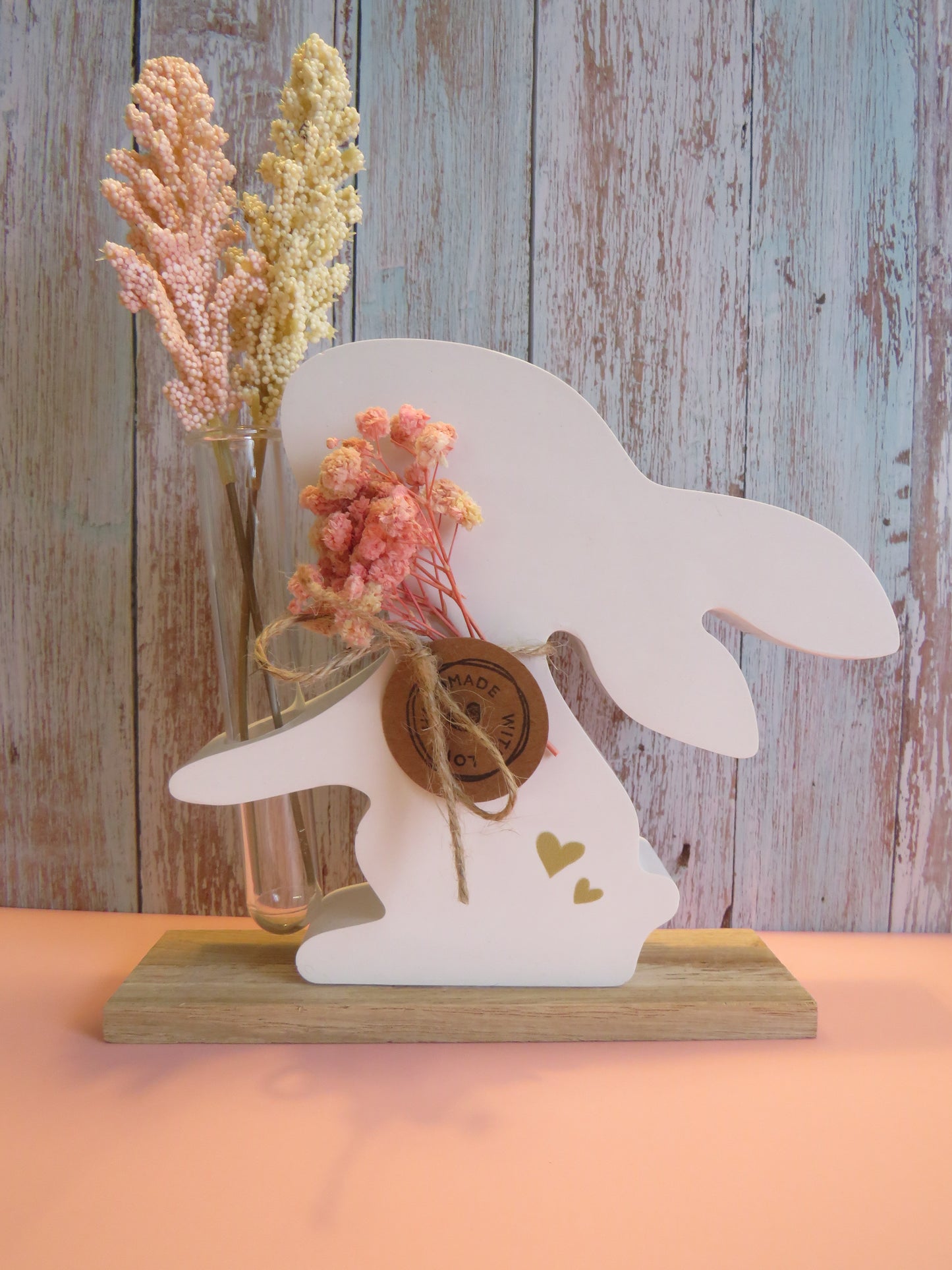 Dekorativer Hase mit Reagenzglasvase aus Keracraft 🐰🌸