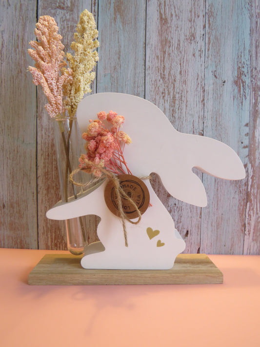 Dekorativer Hase mit Reagenzglasvase aus Keracraft 🐰🌸